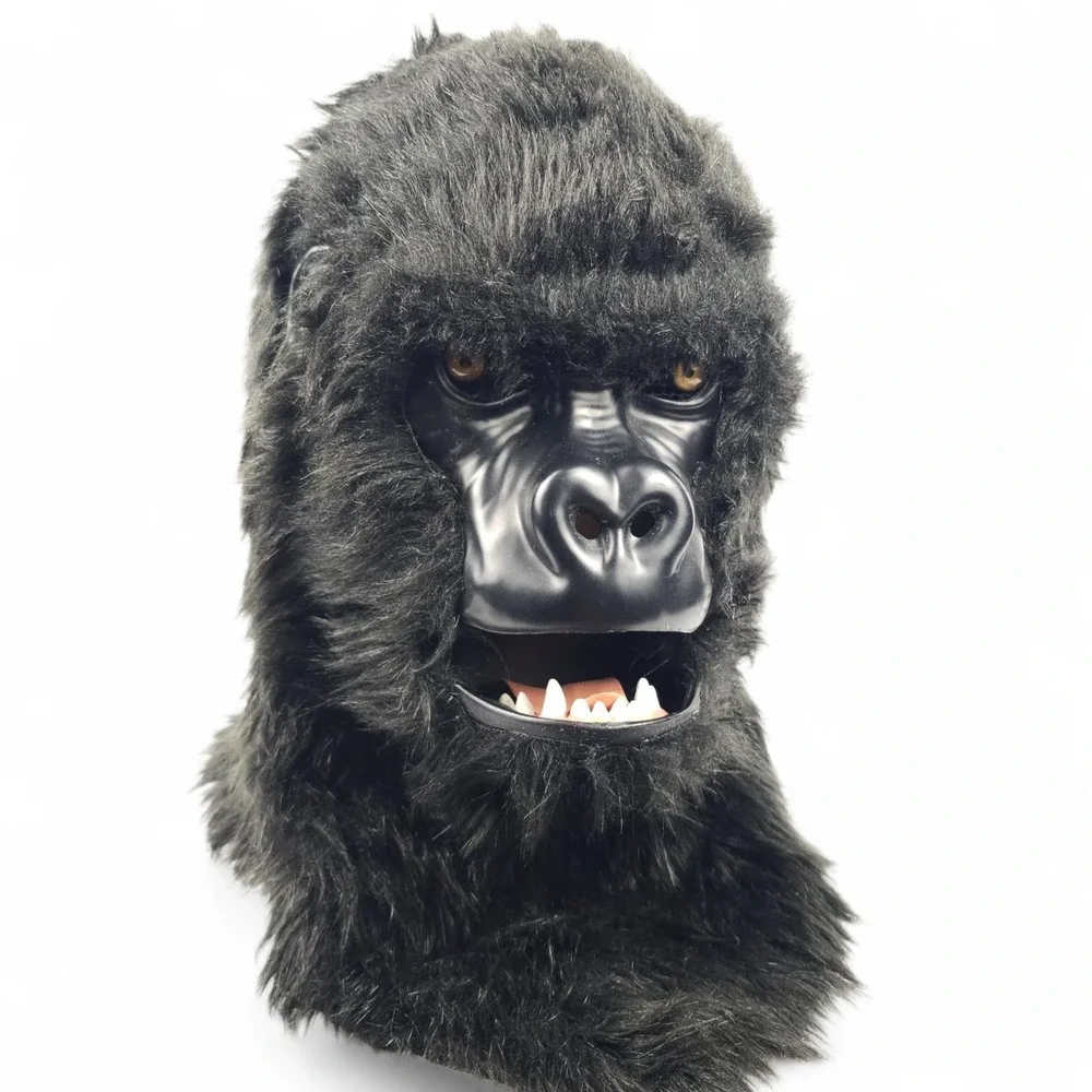 Gorilla Moving Mouth Mask Thumbs Up Halloween Costume Animal Ape Mouth Mover
